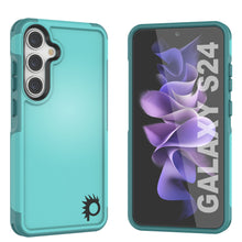 Load image into Gallery viewer, PunkCase Galaxy S24 Case, [Spartan 2.0 Series] Clear Rugged Heavy Duty Cover [Light Blue]
