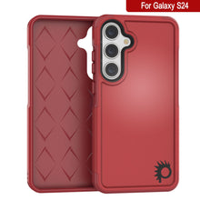 Load image into Gallery viewer, PunkCase Galaxy S24 Case, [Spartan 2.0 Series] Clear Rugged Heavy Duty Cover [Red]

