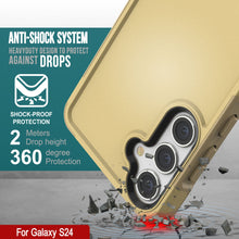 Load image into Gallery viewer, PunkCase Galaxy S24 Case, [Spartan 2.0 Series] Clear Rugged Heavy Duty Cover [Yellow]
