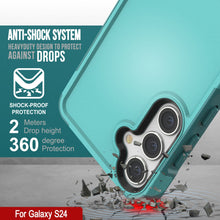 Load image into Gallery viewer, PunkCase Galaxy S24 Case, [Spartan 2.0 Series] Clear Rugged Heavy Duty Cover [Light Blue]
