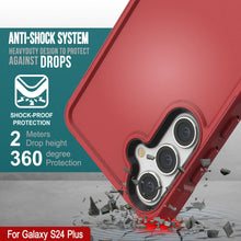 Load image into Gallery viewer, PunkCase Galaxy S24+ Plus Case, [Spartan 2.0 Series] Clear Rugged Heavy Duty Cover [Red]
