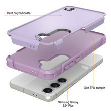Load image into Gallery viewer, PunkCase Galaxy S24+ Plus Case, [Spartan 2.0 Series] Clear Rugged Heavy Duty Cover [Lilac]
