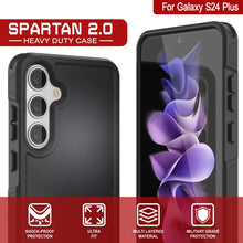 Load image into Gallery viewer, PunkCase Galaxy S24+ Plus Case, [Spartan 2.0 Series] Clear Rugged Heavy Duty Cover [Black]
