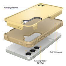 Load image into Gallery viewer, PunkCase Galaxy S24+ Plus Case, [Spartan 2.0 Series] Clear Rugged Heavy Duty Cover [Yellow]
