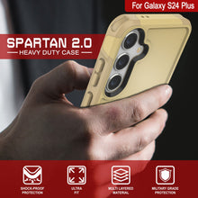 Load image into Gallery viewer, PunkCase Galaxy S24+ Plus Case, [Spartan 2.0 Series] Clear Rugged Heavy Duty Cover [Yellow]
