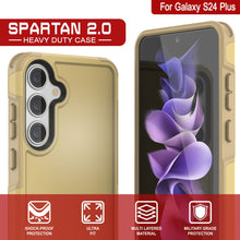 Load image into Gallery viewer, PunkCase Galaxy S24+ Plus Case, [Spartan 2.0 Series] Clear Rugged Heavy Duty Cover [Yellow]
