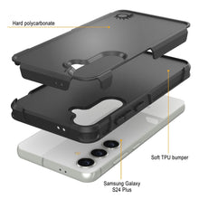 Load image into Gallery viewer, PunkCase Galaxy S24+ Plus Case, [Spartan 2.0 Series] Clear Rugged Heavy Duty Cover [Black]

