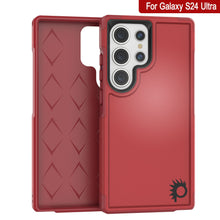 Load image into Gallery viewer, PunkCase Galaxy S24 Ultra Case, [Spartan 2.0 Series] Clear Rugged Heavy Duty Cover [Red]
