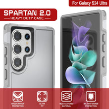 Load image into Gallery viewer, PunkCase Galaxy S24 Ultra Case, [Spartan 2.0 Series] Clear Rugged Heavy Duty Cover [White]
