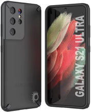 Load image into Gallery viewer, Punkcase Galaxy S21 Ultra Case [Mirage Series] Heavy Duty Phone Cover (Black)
