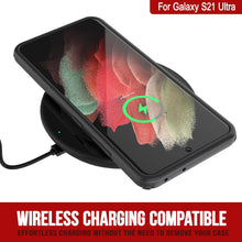 Load image into Gallery viewer, Punkcase Galaxy S21 Ultra Case [Mirage Series] Heavy Duty Phone Cover (Black)

