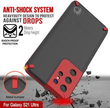 Load image into Gallery viewer, Punkcase Galaxy S21 Ultra Case [Mirage Series] Heavy Duty Phone Cover (Red)
