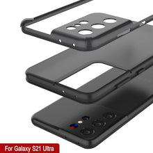 Load image into Gallery viewer, Punkcase Galaxy S21 Ultra Case [Mirage Series] Heavy Duty Phone Cover (Black)
