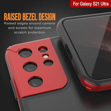 Load image into Gallery viewer, Punkcase Galaxy S21 Ultra Case [Mirage Series] Heavy Duty Phone Cover (Red)
