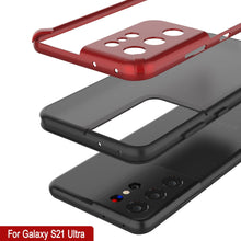 Load image into Gallery viewer, Punkcase Galaxy S21 Ultra Case [Mirage Series] Heavy Duty Phone Cover (Red)
