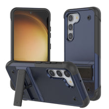 Load image into Gallery viewer, Punkcase Galaxy S23 Case [Reliance Series] Protective Hybrid Military Grade Cover W/Built-in Kickstand [Navy-Black]
