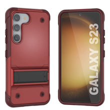 Load image into Gallery viewer, Punkcase Galaxy S24 Case [Reliance Series] Protective Hybrid Military Grade Cover W/Built-in Kickstand [Red-Rose]
