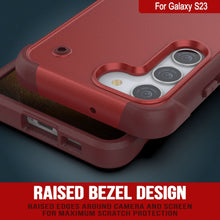 Load image into Gallery viewer, Punkcase Galaxy S24 Case [Reliance Series] Protective Hybrid Military Grade Cover W/Built-in Kickstand [Red-Rose]

