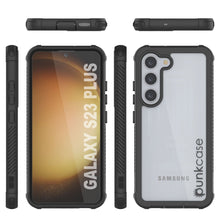 Load image into Gallery viewer, PunkCase Galaxy S23+ Plus Case, [Spartan Series] Clear Rugged Heavy Duty Cover [Black]
