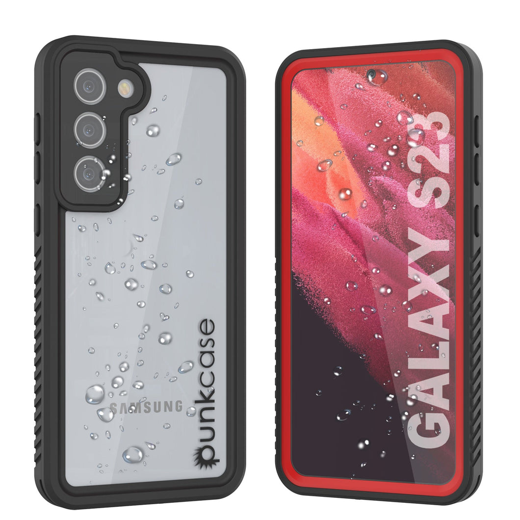 Galaxy S23 Water/ Shock/ Snowproof [Extreme Series] Slim Screen Protector Case [Red]