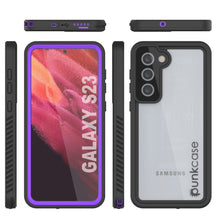 Load image into Gallery viewer, Galaxy S23 Water/ Shockproof [Extreme Series] Slim Screen Protector Case [Purple]
