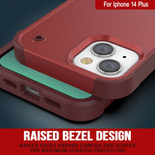 Load image into Gallery viewer, Punkcase iPhone 14 Plus Case [Reliance Series] Protective Hybrid Military Grade Cover W/Built-in Kickstand [Red-Rose]
