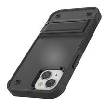 Load image into Gallery viewer, Punkcase iPhone 14 Plus Case [Reliance Series] Protective Hybrid Military Grade Cover W/Built-in Kickstand [Black]
