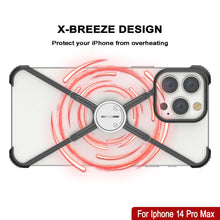 Load image into Gallery viewer, Punkcase iPhone 14 Pro Max Bumper Case [Backbone Series] Ultra Slim Minimalist Aluminum Metal X-Frame Cover for iPhone 14 Pro Max (2022) (6.7&quot;) [Black]
