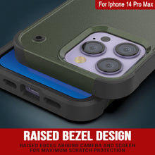 Load image into Gallery viewer, Punkcase iPhone 14 Pro Max Case [Reliance Series] Protective Hybrid Military Grade Cover W/Built-in Kickstand [Army-Green-Black]
