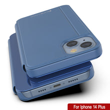 Load image into Gallery viewer, Punkcase iPhone 14 Plus Reflector Case Protective Flip Cover [Blue]
