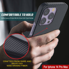 Load image into Gallery viewer, Punkcase for iPhone 14 Pro Max Carbon Fiber Case [Aramid MagShield Series]Ultra Slim
