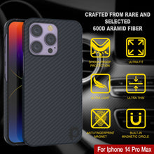 Load image into Gallery viewer, Punkcase for iPhone 14 Pro Max Carbon Fiber Case [Aramid MagShield Series]Ultra Slim
