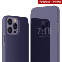 Load image into Gallery viewer, Punkcase iPhone 14 Pro Max Reflector Case Protective Flip Cover [Purple]
