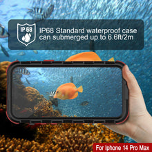 Load image into Gallery viewer, iPhone 14 Pro Max Metal Extreme 2.0 Series Aluminum Waterproof Case IP68 W/Buillt in Screen Protector [Black-Red]
