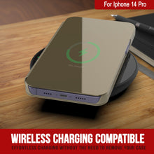 Load image into Gallery viewer, Punkcase iPhone 14 Pro Reflector Case Protective Flip Cover [Gold]
