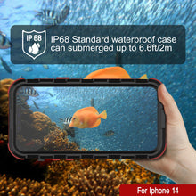 Load image into Gallery viewer, iPhone 14 Metal Extreme 2.0 Series Aluminum Waterproof Case IP68 W/Buillt in Screen Protector [Black-Red]
