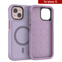 Load image into Gallery viewer, PunkCase iPhone 15 Case, [Spartan 2.0 Series] Clear Rugged Heavy Duty Cover W/Built in Screen Protector [lilac]
