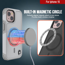 Load image into Gallery viewer, PunkCase iPhone 15 Case, [Spartan 2.0 Series] Clear Rugged Heavy Duty Cover W/Built in Screen Protector [white]

