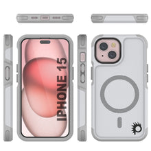 Load image into Gallery viewer, PunkCase iPhone 15 Case, [Spartan 2.0 Series] Clear Rugged Heavy Duty Cover W/Built in Screen Protector [white]
