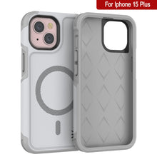 Load image into Gallery viewer, PunkCase iPhone 15 Plus Case, [Spartan 2.0 Series] Clear Rugged Heavy Duty Cover W/Built in Screen Protector [white]

