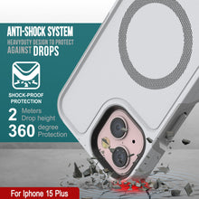 Load image into Gallery viewer, PunkCase iPhone 15 Plus Case, [Spartan 2.0 Series] Clear Rugged Heavy Duty Cover W/Built in Screen Protector [white]
