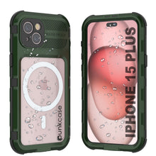 Load image into Gallery viewer, iPhone 15 Plus Metal Extreme 2.0 Series Aluminum Waterproof Case IP68 W/Buillt in Screen Protector [Dark-Green]
