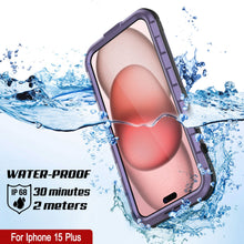 Load image into Gallery viewer, iPhone 15 Plus Metal Extreme 2.0 Series Aluminum Waterproof Case IP68 W/Buillt in Screen Protector [Purple]
