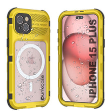 Load image into Gallery viewer, iPhone 15 Plus Metal Extreme 2.0 Series Aluminum Waterproof Case IP68 W/Buillt in Screen Protector [Yellow]
