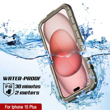 Load image into Gallery viewer, iPhone 15 Plus Metal Extreme 2.0 Series Aluminum Waterproof Case IP68 W/Buillt in Screen Protector [Gold]
