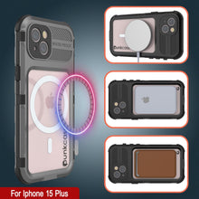 Load image into Gallery viewer, iPhone 15 Plus Metal Extreme 2.0 Series Aluminum Waterproof Case IP68 W/Buillt in Screen Protector [Silver]
