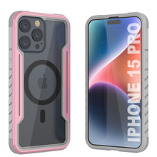 Load image into Gallery viewer, Punkcase iPhone 15 Pro Armor Stealth MAG Defense Case Protective Military Grade Multilayer Cover [Rose-Gold]
