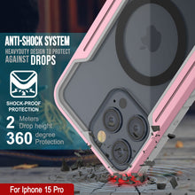 Load image into Gallery viewer, Punkcase iPhone 15 Pro Armor Stealth MAG Defense Case Protective Military Grade Multilayer Cover [Rose-Gold]
