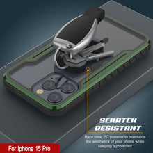 Load image into Gallery viewer, Punkcase iPhone 15 Pro Armor Stealth MAG Defense Case Protective Military Grade Multilayer Cover [Dark Green]
