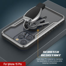 Load image into Gallery viewer, Punkcase iPhone 15 Pro Armor Stealth MAG Defense Case Protective Military Grade Multilayer Cover [Grey-Black]
